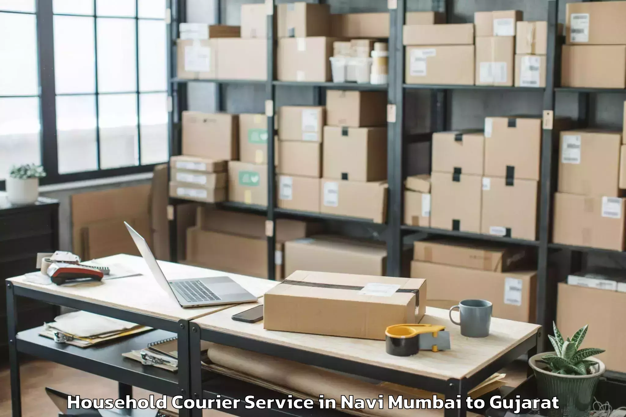 Comprehensive Navi Mumbai to Jasdan Household Courier